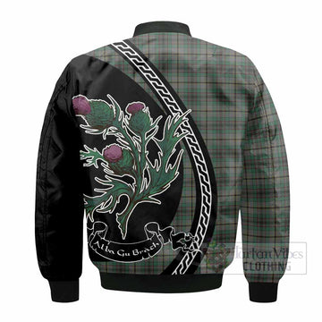 Craig Family Crest Tartan Bomber Jacket Alba Thistle Inspired