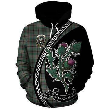 Craig Family Crest Tartan Cotton Hoodie Alba Thistle Inspired