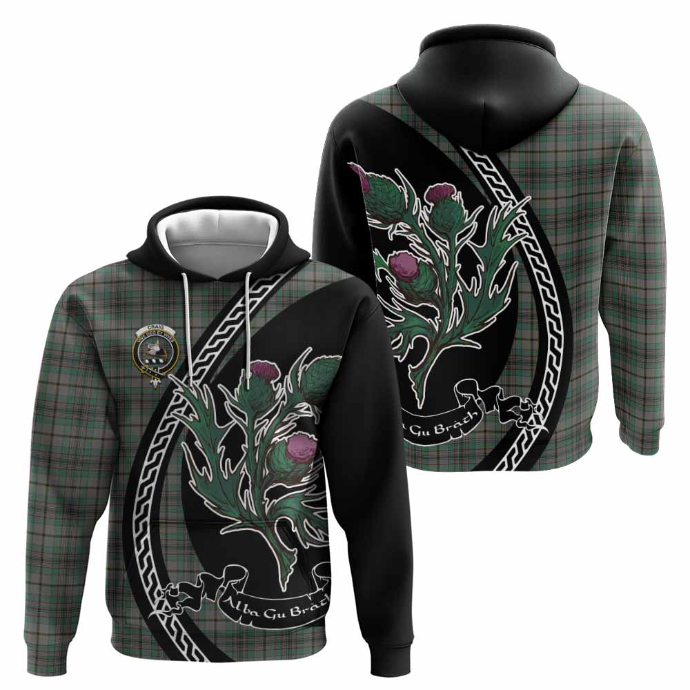 Craig Family Crest Tartan Hoodie Alba Thistle Inspired - Tartan Vibes Clothing