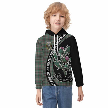 Craig Family Crest Tartan Kid Hoodie Alba Thistle Inspired