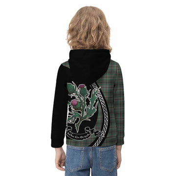 Craig Family Crest Tartan Kid Hoodie Alba Thistle Inspired