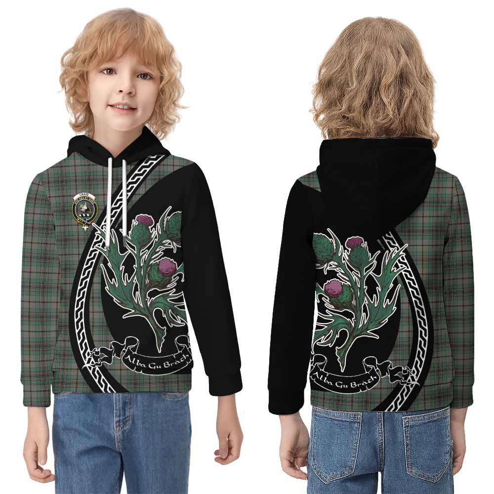 Craig Family Crest Tartan Kid Hoodie Alba Thistle Inspired - Tartan Vibes Clothing