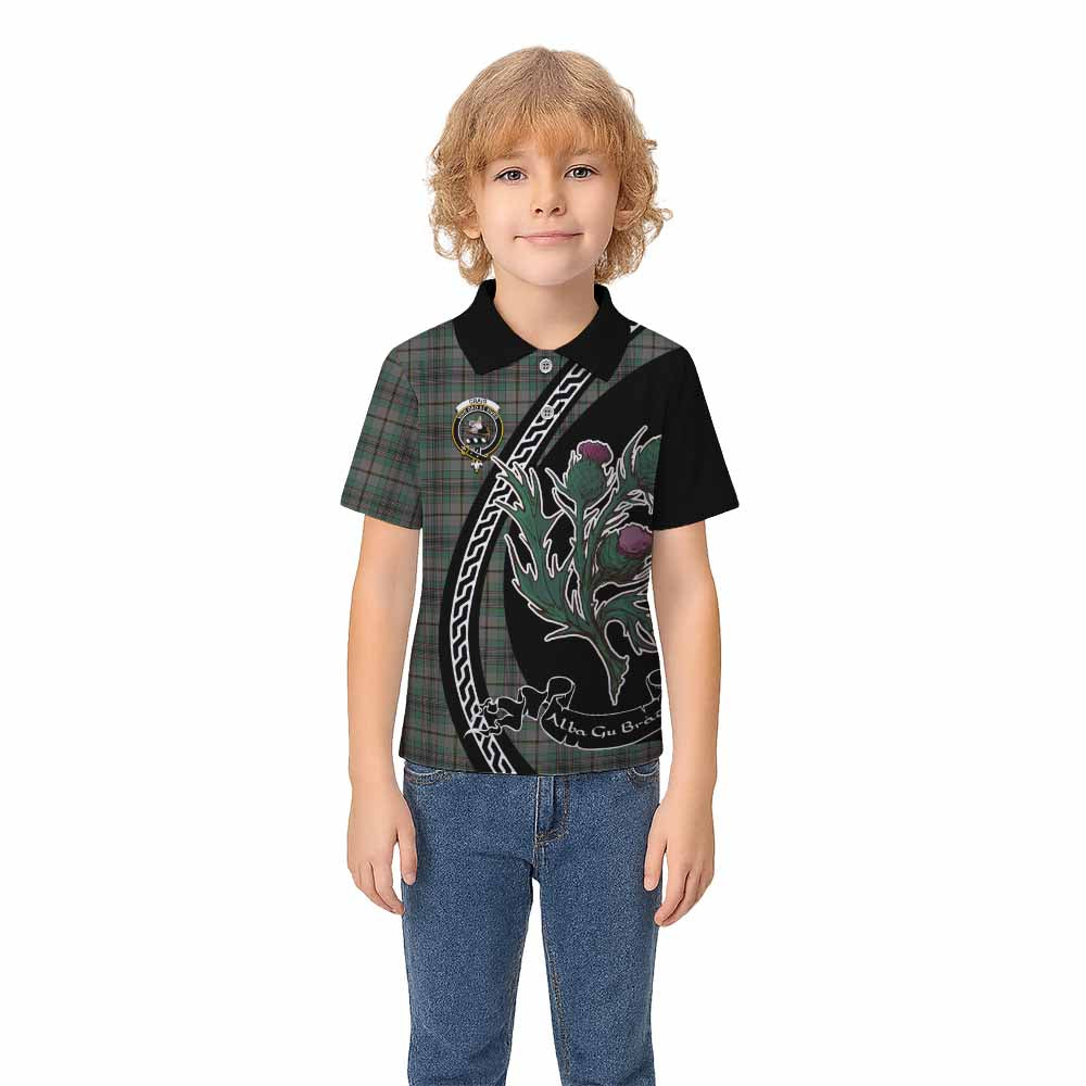 Craig Family Crest Tartan Kid Polo Shirt Alba Thistle Inspired - Tartan Vibes Clothing