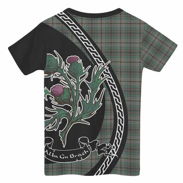 Craig Family Crest Tartan Kid T-shirt Alba Thistle Inspired