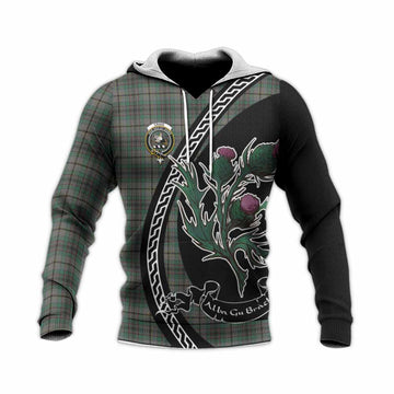 Craig Family Crest Tartan Knitted Hoodie Alba Thistle Inspired