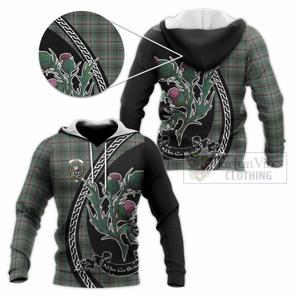 Craig Family Crest Tartan Knitted Hoodie Alba Thistle Inspired - Tartan Vibes Clothing