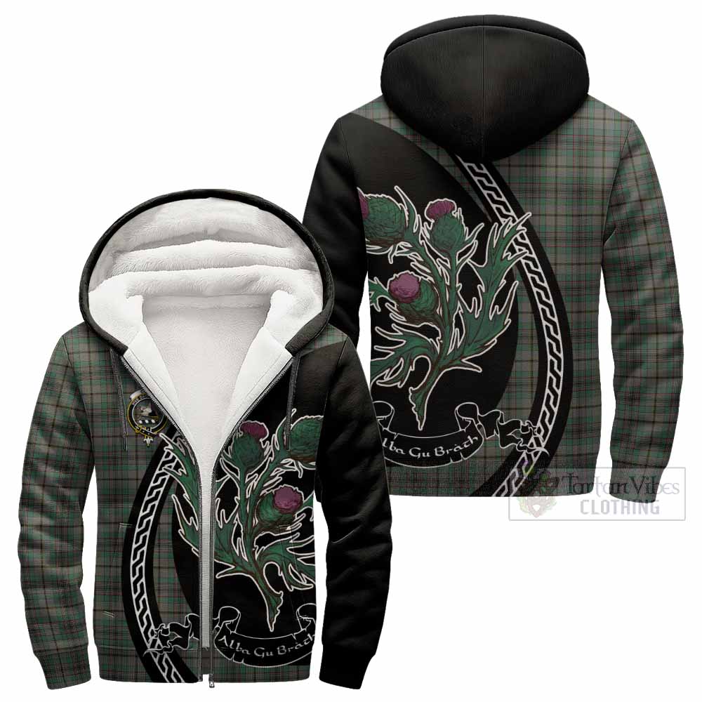 Craig Family Crest Tartan Sherpa Hoodie Alba Thistle Inspired - Tartan Vibes Clothing