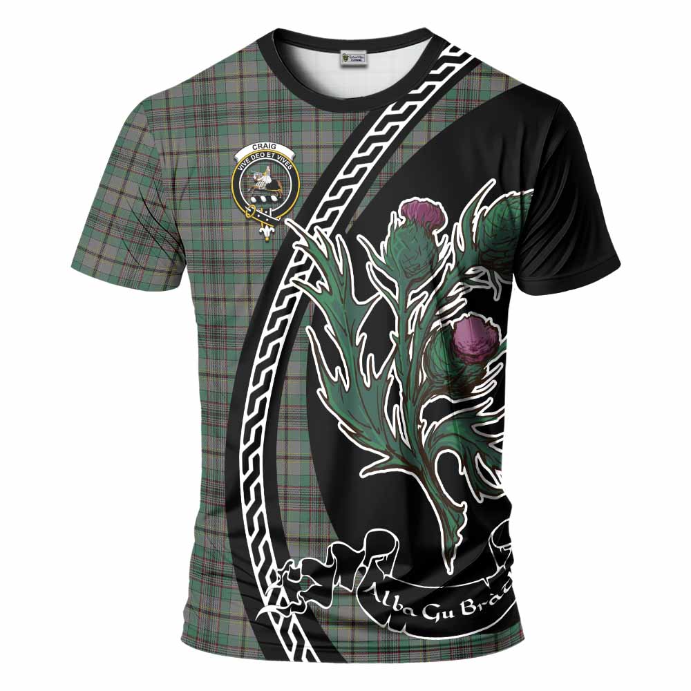 Craig Family Crest Tartan T-Shirt Alba Thistle Inspired - Tartan Vibes Clothing