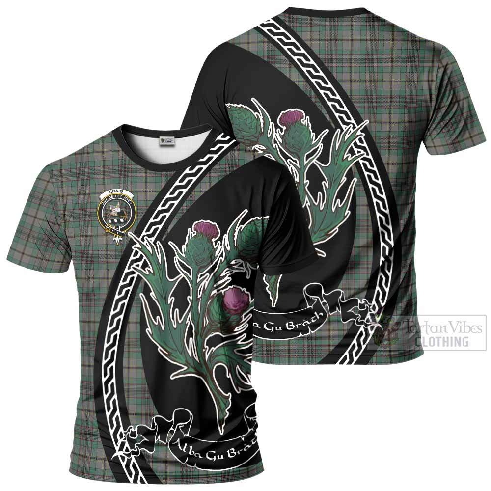 Craig Family Crest Tartan T-Shirt Alba Thistle Inspired - Tartan Vibes Clothing