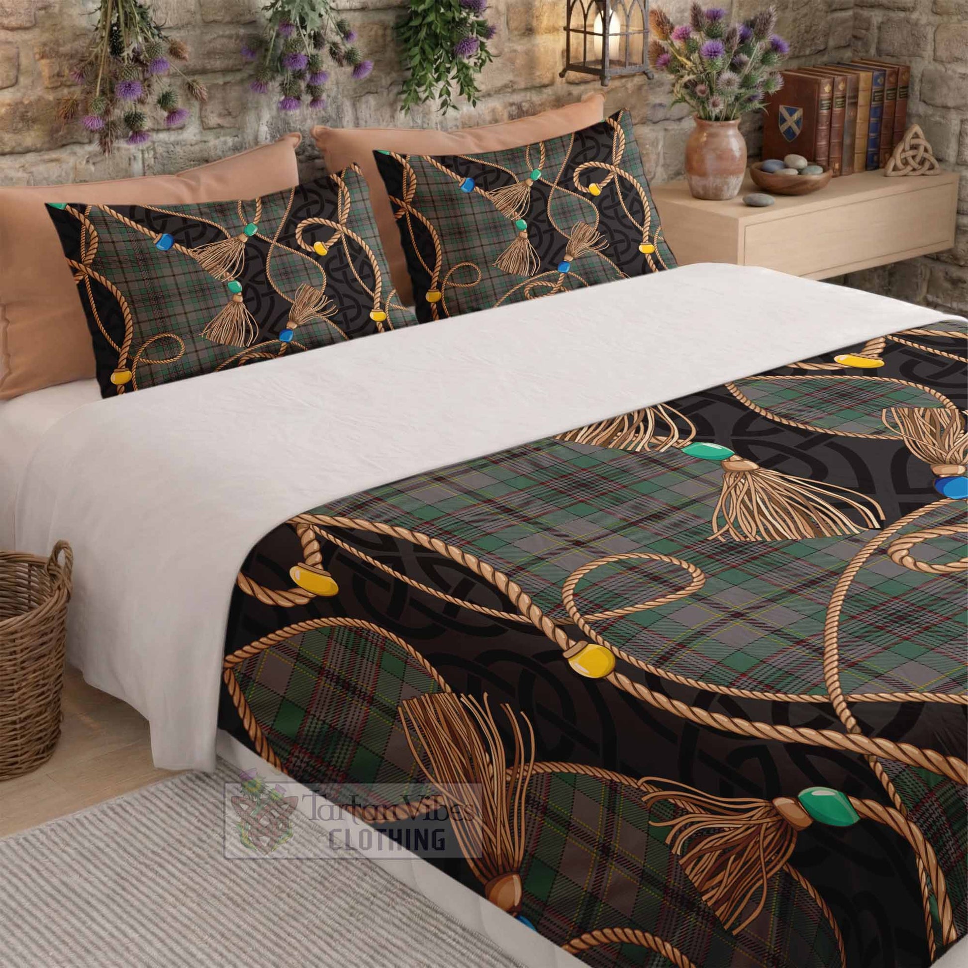 Craig Scottish Tartan Twisted Ropes Stylized Bedding Set - Tartan Vibes Clothing
