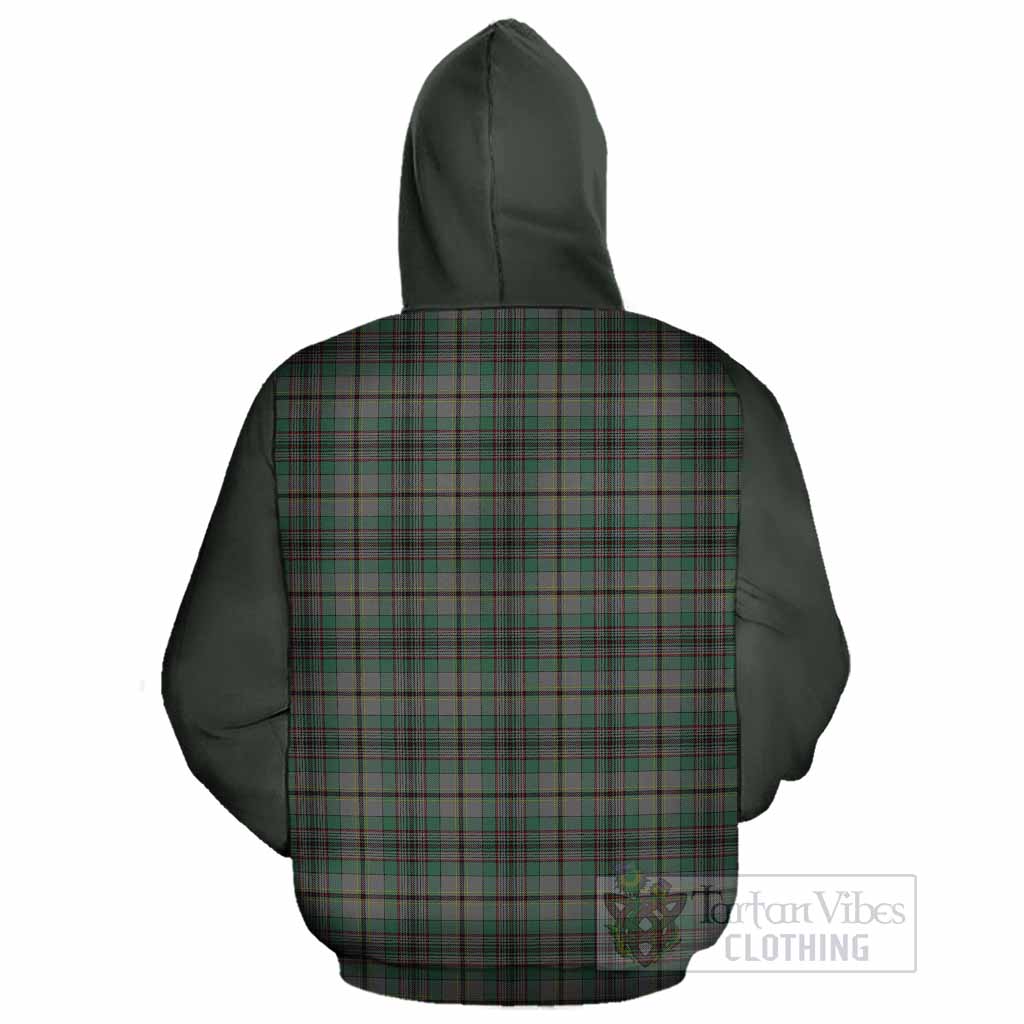 Craig Tartan Accent Cotton Hoodie with Family Crest