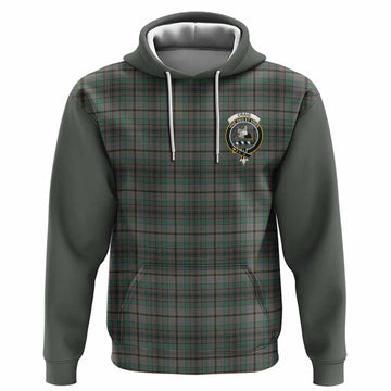 Craig Tartan Accent Hoodie with Family Crest
