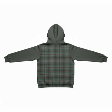 Craig Tartan Accent Kid Hoodie with Family Crest