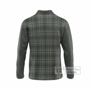Craig Tartan Accent Long Sleeve Polo Shirt with Family Crest