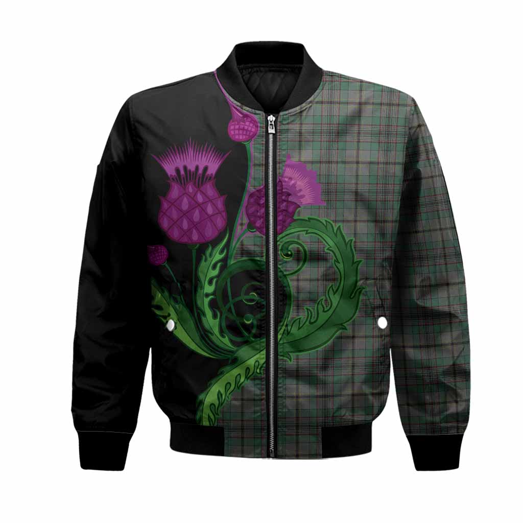 Craig Tartan Bomber Jacket Traditional Scottish Thistle