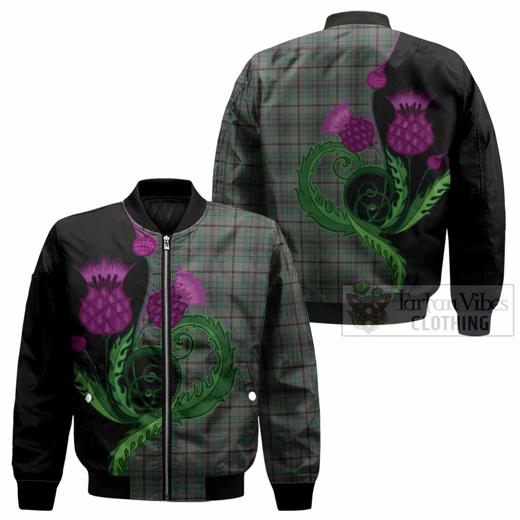 Craig Tartan Bomber Jacket Traditional Scottish Thistle