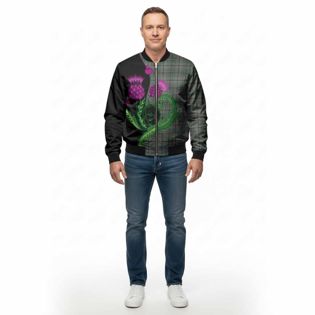 Craig Tartan Bomber Jacket Traditional Scottish Thistle
