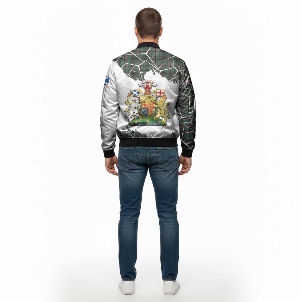 Craig Tartan Bomber Jacket with Family Crest and Lion Rampant Grunge Style