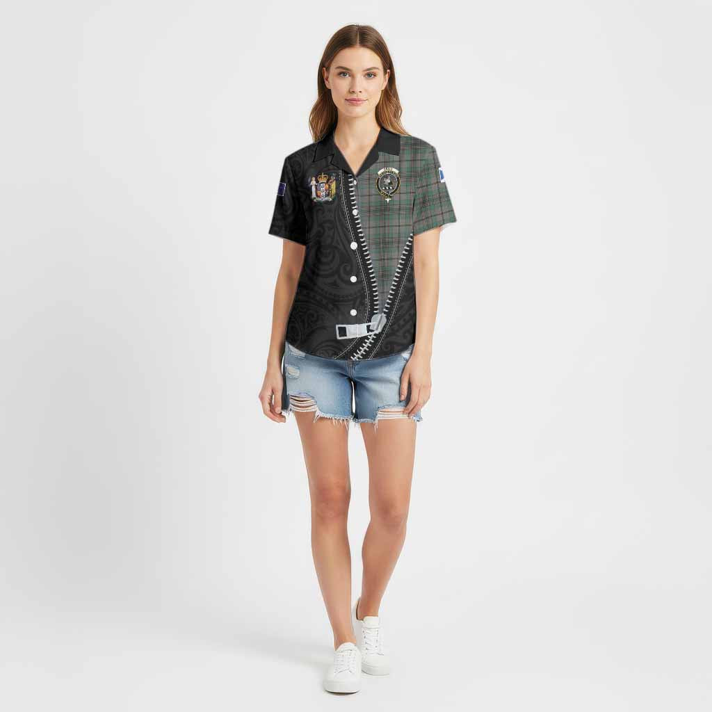 Craig Tartan Cotton Hawaiian Shirt New Zealand Pattern Unique Zipper Stylized