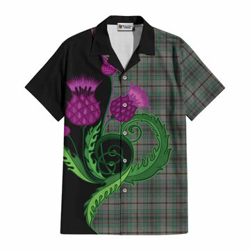 Craig Tartan Cotton Hawaiian Shirt Traditional Scottish Thistle