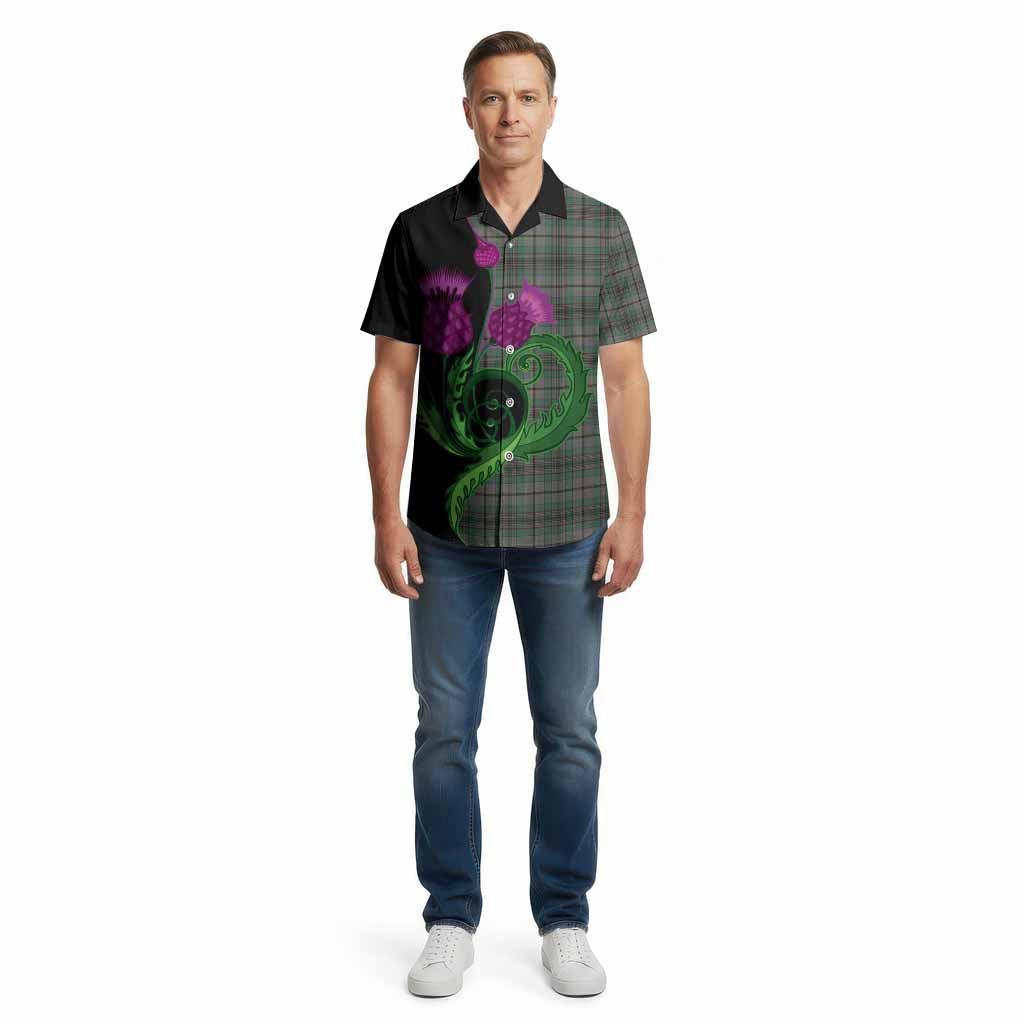 Craig Tartan Cotton Hawaiian Shirt Traditional Scottish Thistle