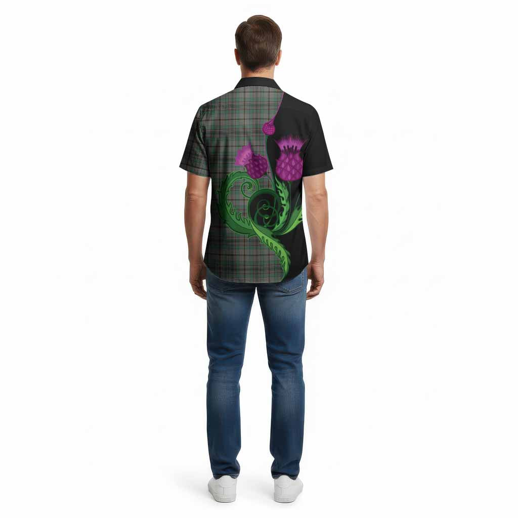 Craig Tartan Cotton Hawaiian Shirt Traditional Scottish Thistle