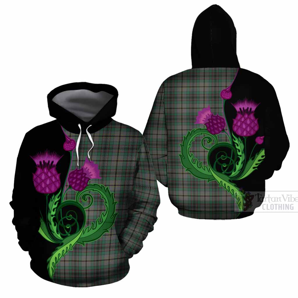Craig Tartan Cotton Hoodie Traditional Scottish Thistle