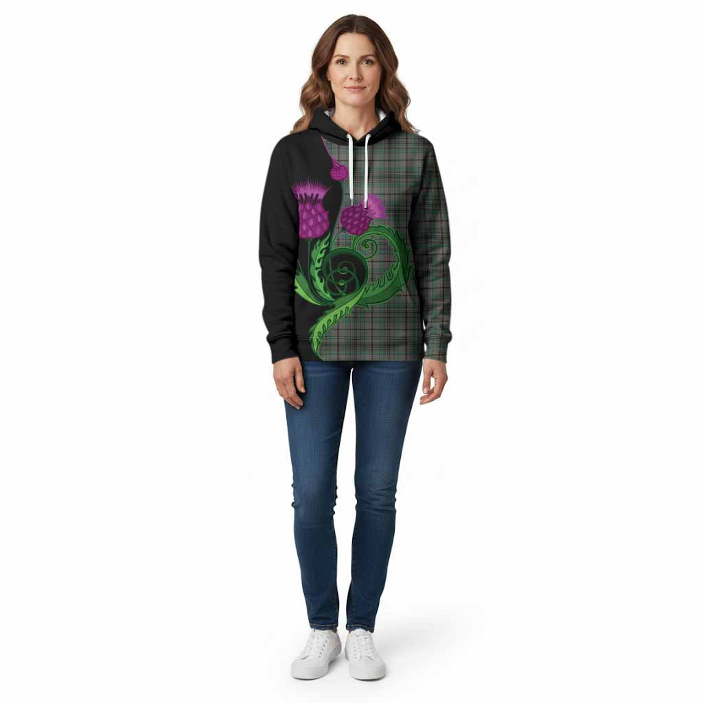 Craig Tartan Cotton Hoodie Traditional Scottish Thistle