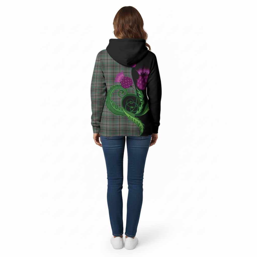 Craig Tartan Cotton Hoodie Traditional Scottish Thistle