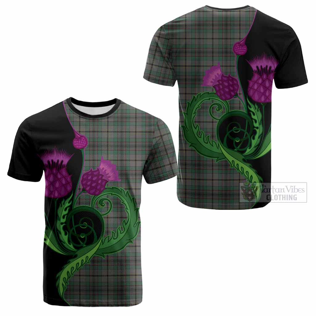 Craig Tartan Cotton T-shirt Traditional Scottish Thistle