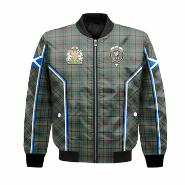 Craig Tartan Crest Bomber Jacket Scotland Coat of Arm Flag Style