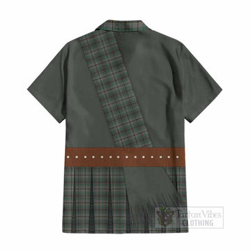 Craig Tartan Crest Cotton Hawaiian Shirt Kilt Costume Style