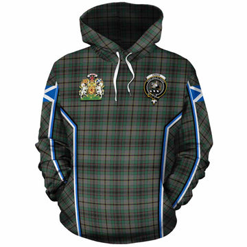 Craig Tartan Crest Cotton Hoodie Scotland Coat of Arm Flag Style