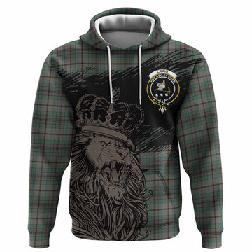 Craig Tartan Crest Hoodie Crowned Lion Heritage Style