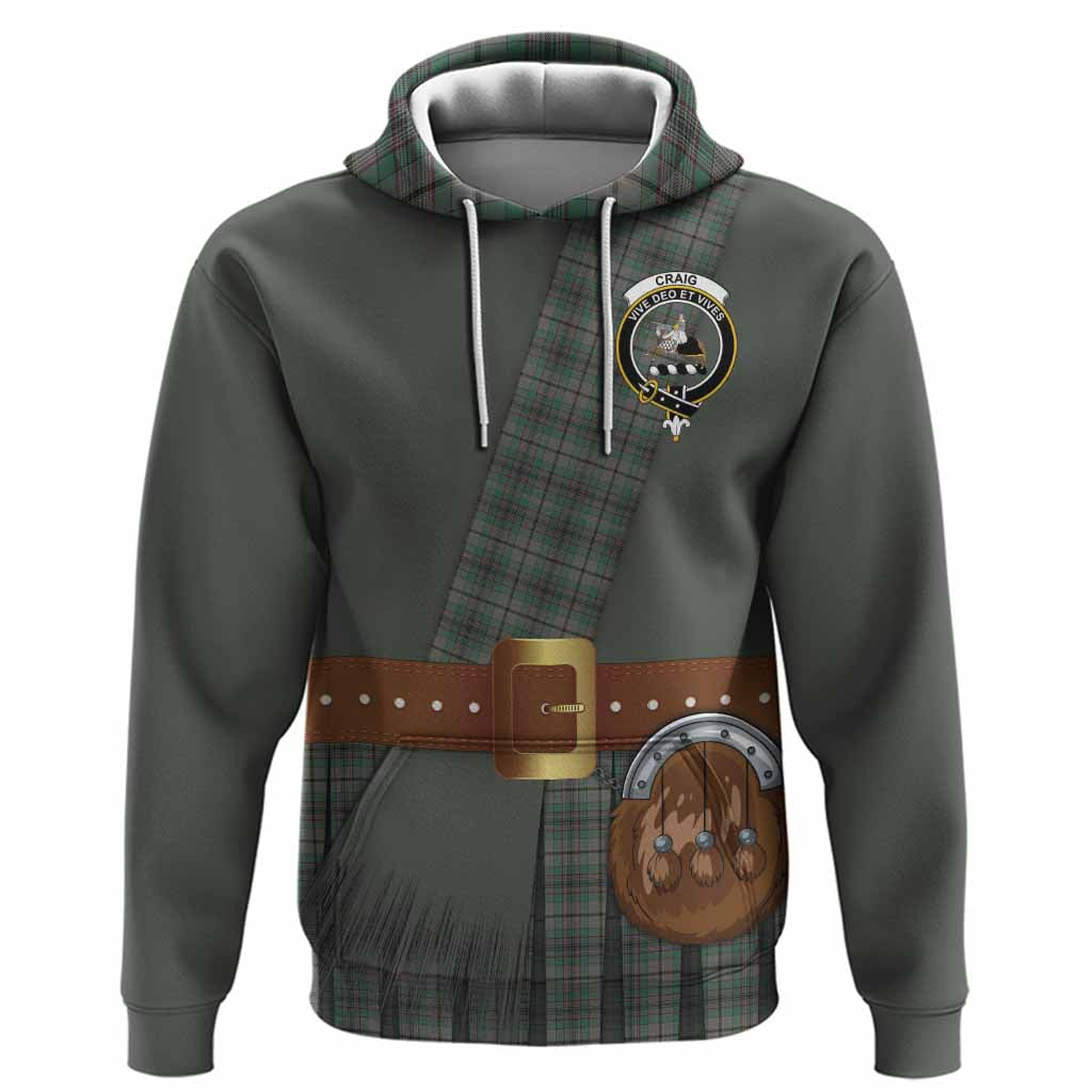 Craig Tartan Crest Hoodie Kilt Costume Style