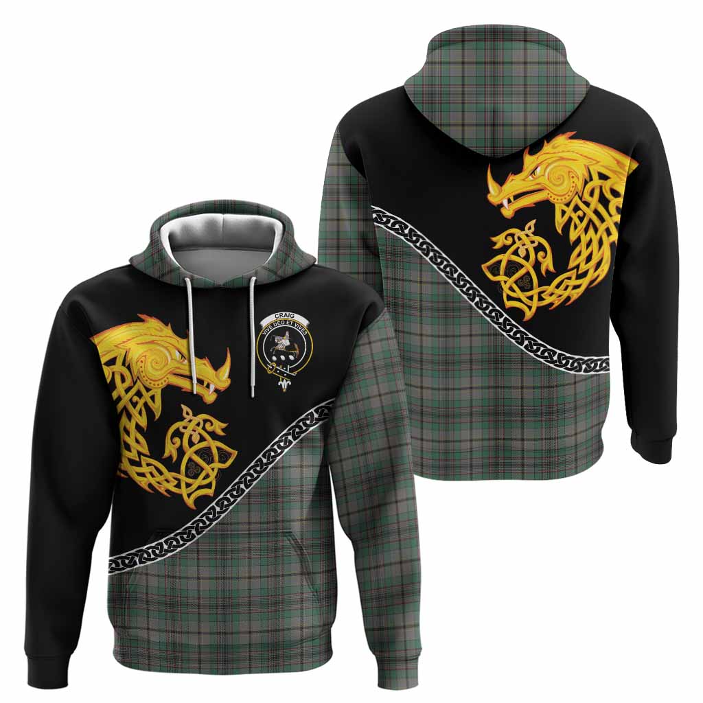 Craig Tartan Crest Hoodie Legendary Dragon Knot Half Style