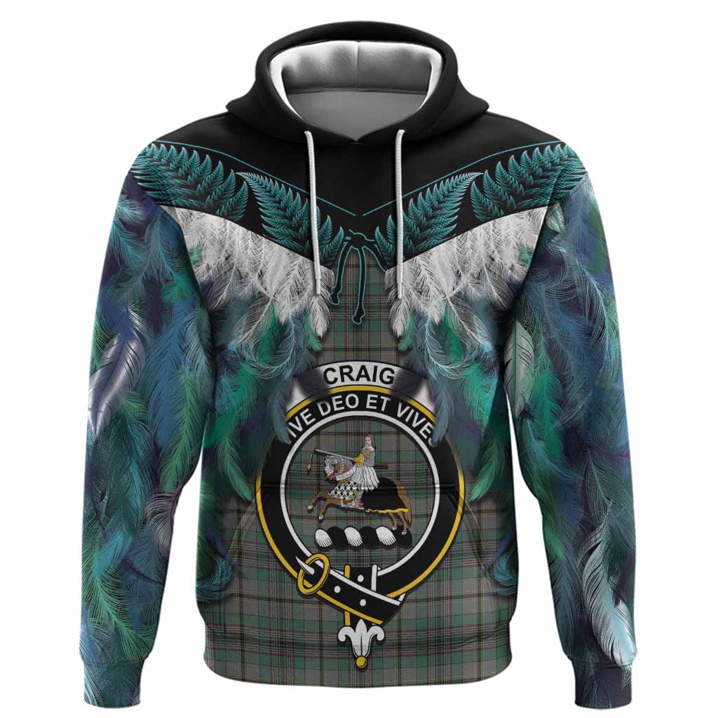 Craig Tartan Crest Hoodie New Zealand Maori Korowai Cloak
