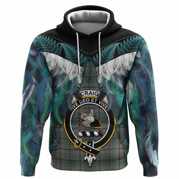 Craig Tartan Crest Hoodie New Zealand Maori Korowai Cloak