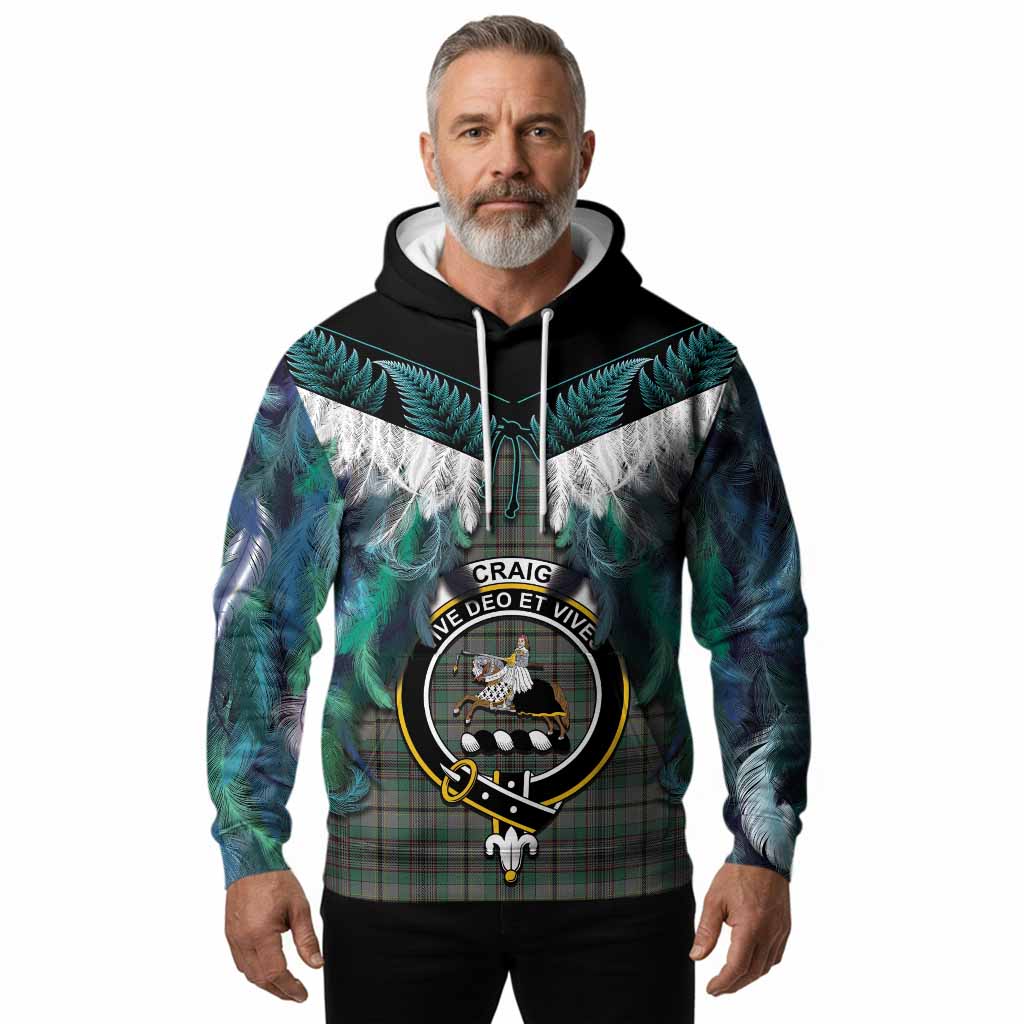 Craig Tartan Crest Hoodie New Zealand Maori Korowai Cloak
