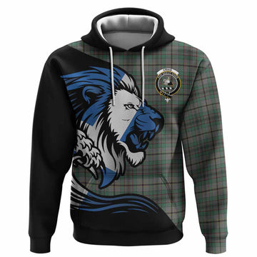 Craig Tartan Crest Hoodie Scottish Golden Lions Wave Flow