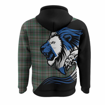 Craig Tartan Crest Hoodie Scottish Golden Lions Wave Flow
