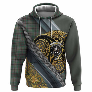 Craig Tartan Crest Hoodie Scottish Triskele Celtic