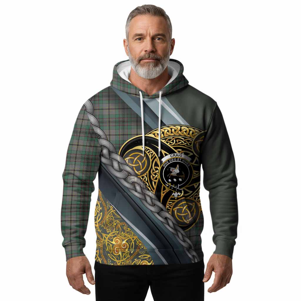 Craig Tartan Crest Hoodie Scottish Triskele Celtic