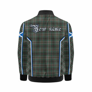 Craig Tartan Crest Kid Bomber Jacket Scotland Coat of Arm Flag Style
