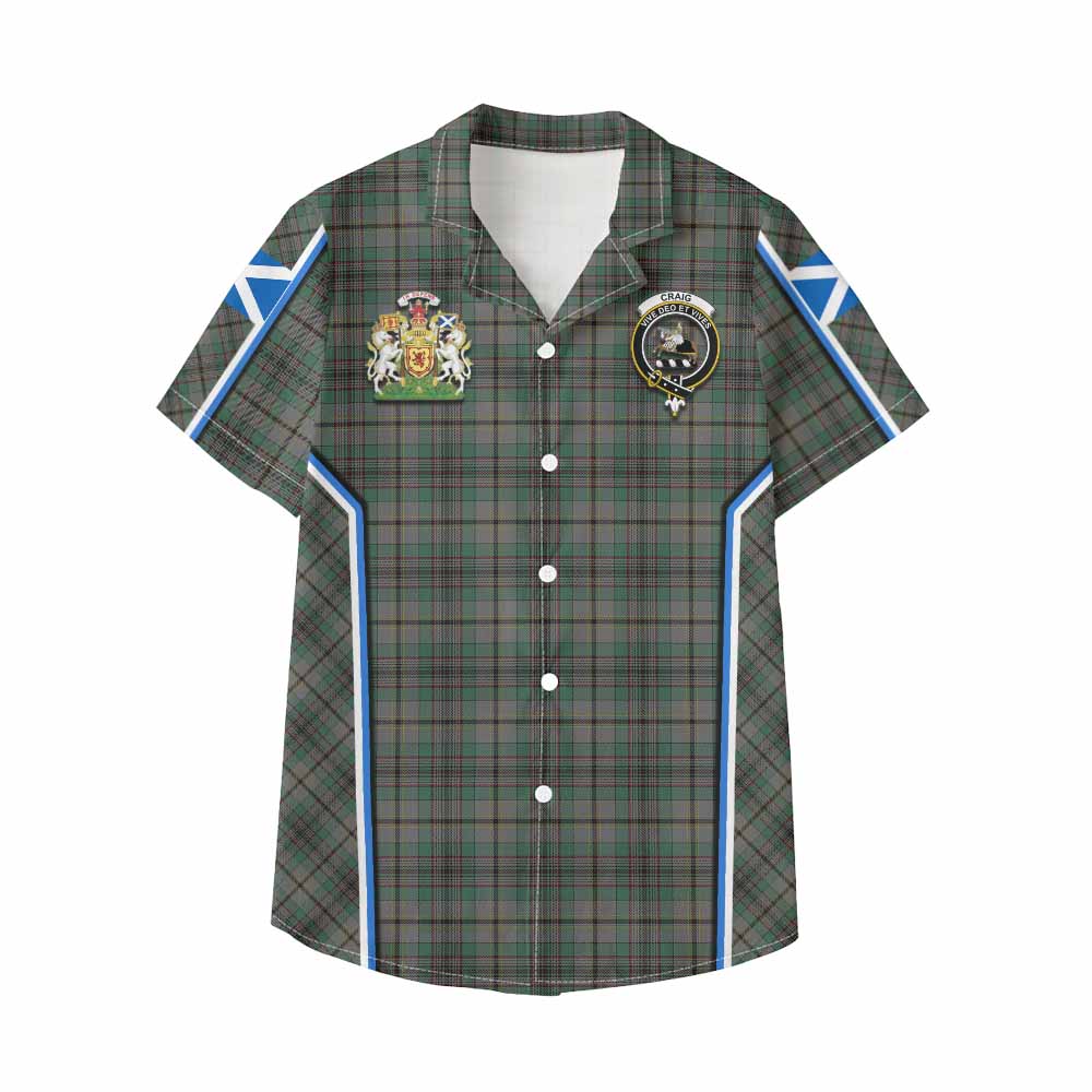 Craig Tartan Crest Kid Hawaiian Shirt Scotland Coat of Arm Flag Style - Tartan Vibes Clothing