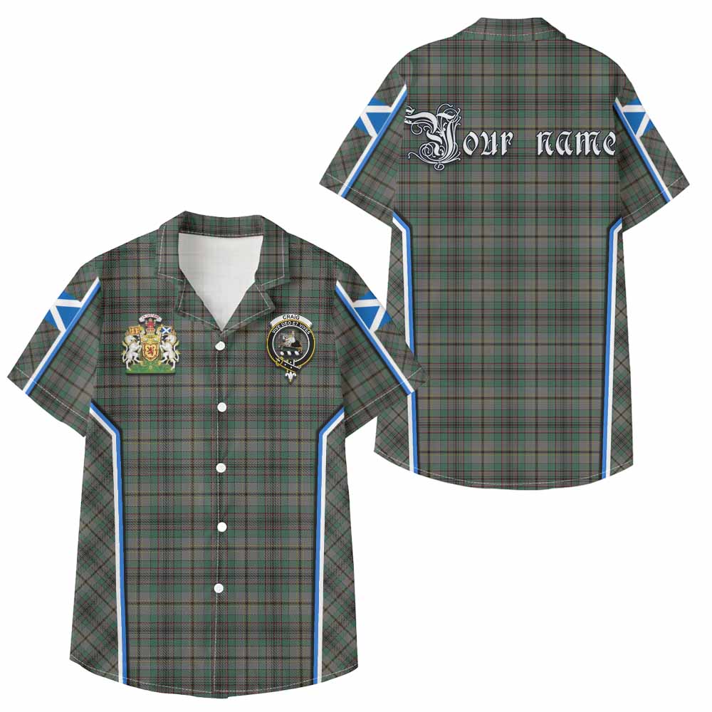 Craig Tartan Crest Kid Hawaiian Shirt Scotland Coat of Arm Flag Style - Tartan Vibes Clothing