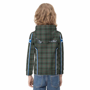 Craig Tartan Crest Kid Hoodie Scotland Coat of Arm Flag Style