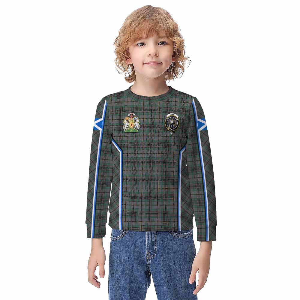 Craig Tartan Crest Kid Knitted Sweatshirt Scotland Coat of Arm Flag Style - Tartan Vibes Clothing
