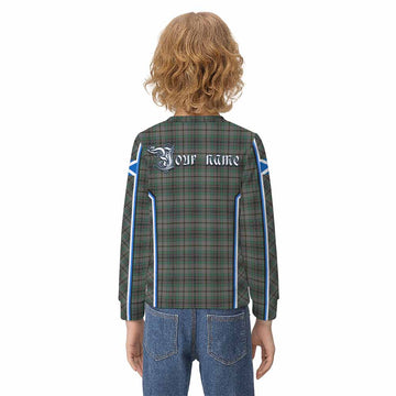 Craig Tartan Crest Kid Knitted Sweatshirt Scotland Coat of Arm Flag Style