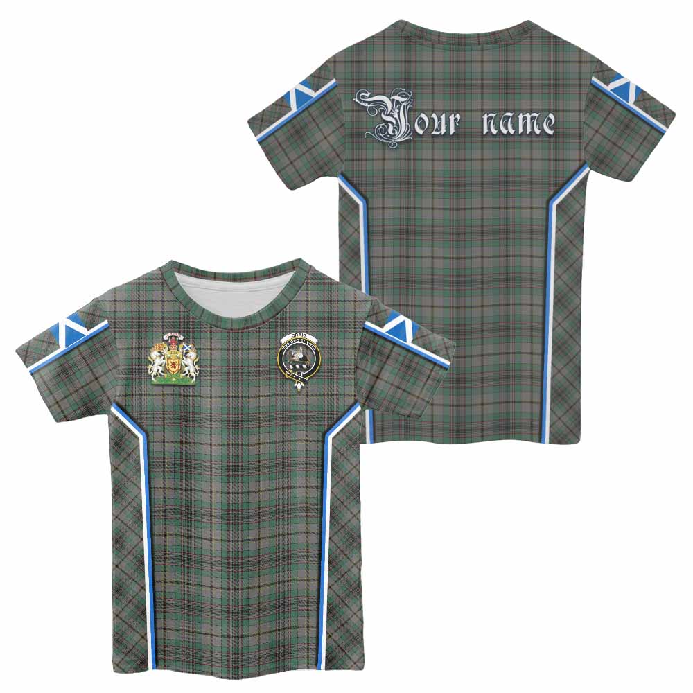 Craig Tartan Crest Kid T-shirt Scotland Coat of Arm Flag Style - Tartan Vibes Clothing